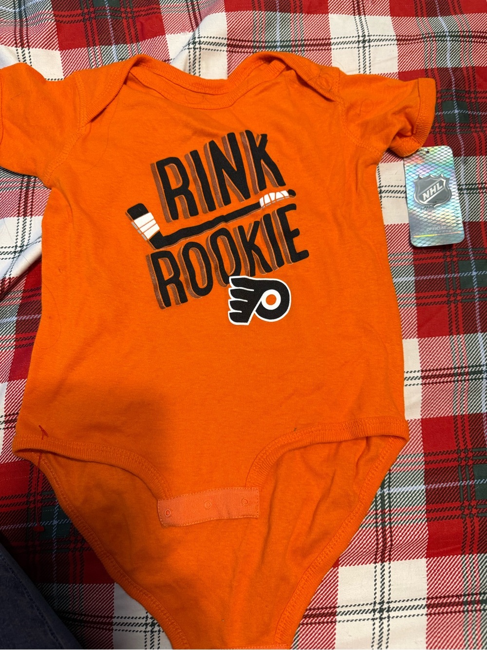 NHL Orange Rink Rookie Baby One-Piece